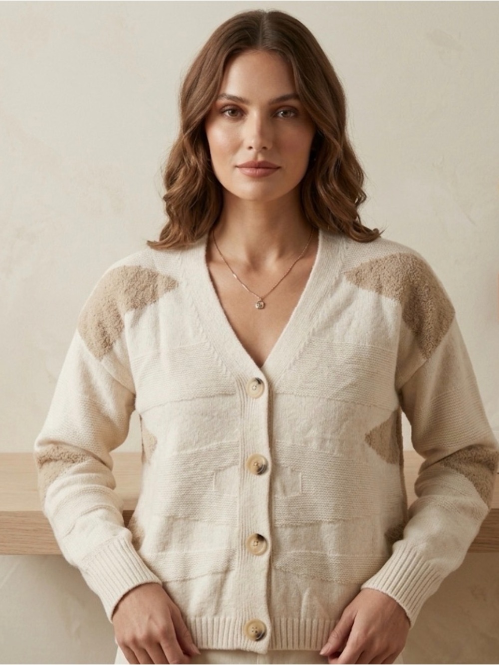 ✨ CYRUS Luxury Abstract Intarsia Knit Cardigan ✨